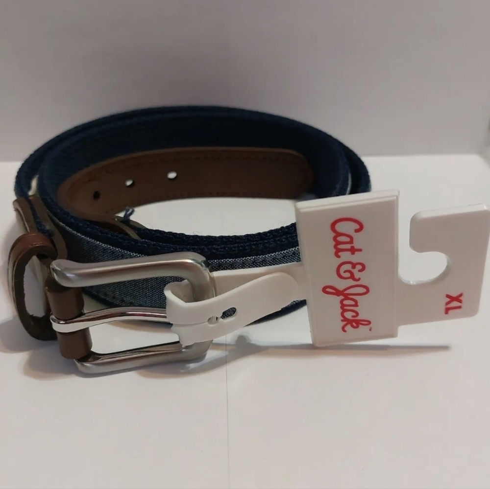 Cat & Jack  Chambray‎ Belt blue youth boys Kids Size XL